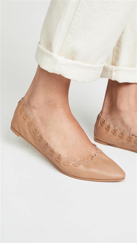 Shop See by Chloé Jane Leather Ballet Flats 